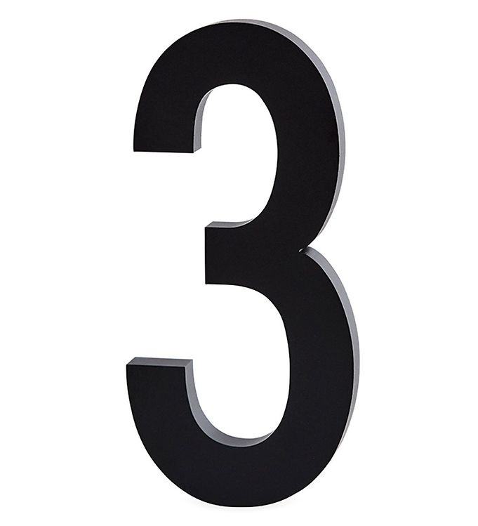 Image of Design Letters Alutal - 3 - Sort - OneSize - Design Letters Alubogstav (94498-514099)