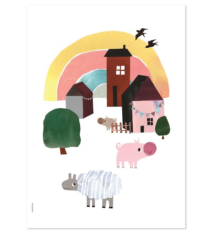 Image of I Love My Type Plakat - A3 - Happy Animals - Cosy Village Life - OneSize - I Love My Type Plakat (95786-521274)