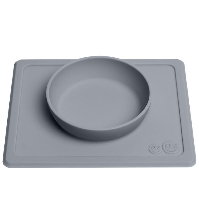 EZPZ Happy Mini Bowl Dækkeserviet + Bowl in One Grey