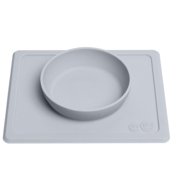 EZPZ Happy Mini Bowl Dækkeserviet + Bowl in One Grey Blue